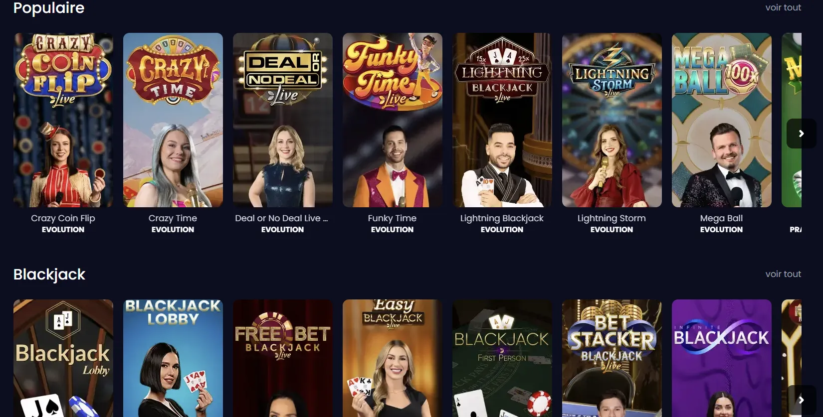 Casino en direct Pampago — tables live Pragmatic Play Live